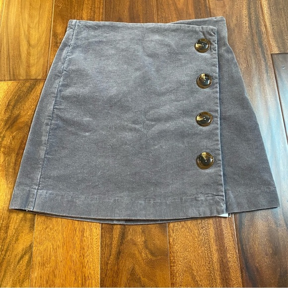 Altar'd  State Corduroy Faux Button A Line Mini Skirt Size Medium - Picture 1 of 7